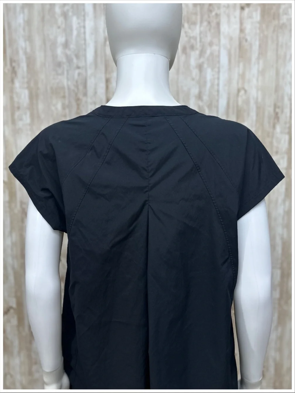 Athleta Performance Poplin Popover Top | Black | #587913 | [D13]